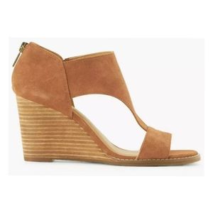 Lucky Brand Jemmy Open Toed Suede Wedge
